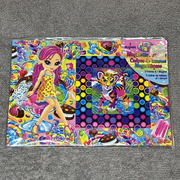 Lisa Frank Magnetic Frames 2 Frames 1 Magnet Candy Tiger - Picture 1 of 6